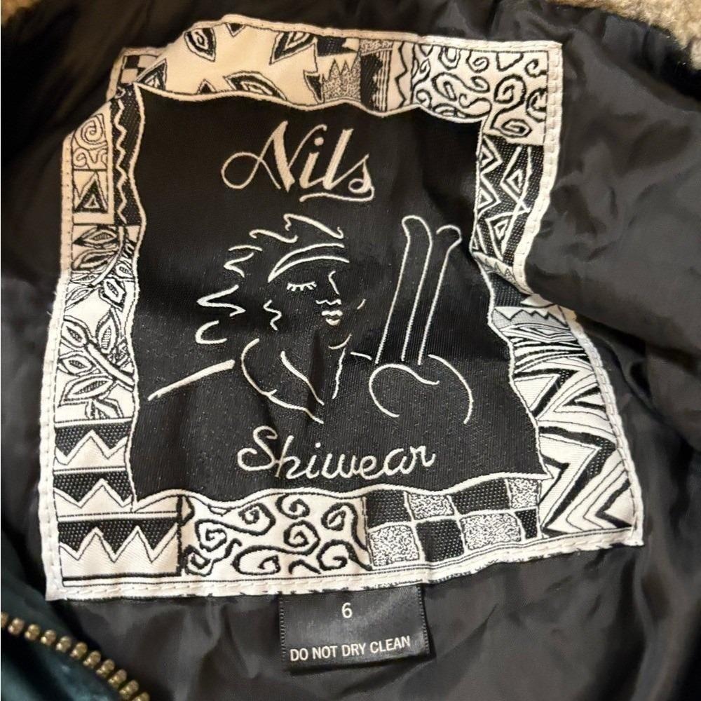 Vintage Nils‎ Ski Vest Womens Size 6 Faux Fur Collar Puffer Zip - Picture 3 of 5